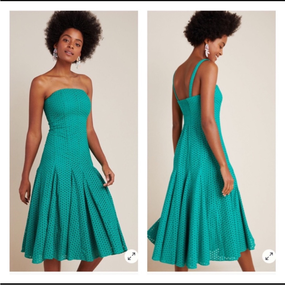 ANTHROPOLOGIE Maeve Smocked Dress 8 NWT